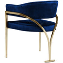  Color_Navy -- Madelyn Navy Velvet Upholstered Dining Chair IMAGE 3