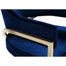  Color_Navy -- Madelyn Navy Velvet Upholstered Dining Chair IMAGE 5