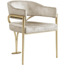 Meridian Madelyn Stone Velvet Dining Chair IMAGE 1