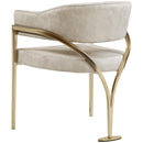  Color_Stone -- Madelyn Stone Velvet Upholstered Dining Chair IMAGE 3