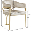  Color_Stone -- Madelyn Stone Velvet Upholstered Dining Chair IMAGE 6