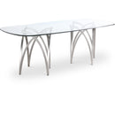 Meridian Madelyn Silver Dining Table IMAGE 1