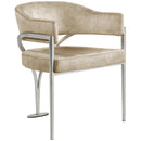 Meridian Madelyn Beige Velvet Dining Chair IMAGE 1