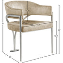  Color_Beige/ Silver -- Meridian Madelyn Dining Chair IMAGE 6