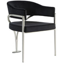 Meridian Madelyn Black Velvet Dining Chair IMAGE 1