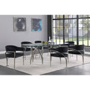  Color_Black/ Silver -- Madelyn Black Velvet Upholstered Dining Chair IMAGE 2