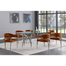  Color_Cognac -- Madelyn Cognac Velvet Upholstered Dining Chair IMAGE 2