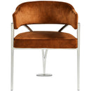  Color_Cognac -- Madelyn Cognac Velvet Upholstered Dining Chair IMAGE 4
