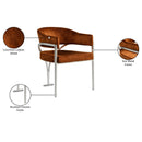  Color_Cognac -- Madelyn Cognac Velvet Upholstered Dining Chair IMAGE 7