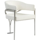 Meridian Madelyn Cream Vegan Leather Dining Chair IMAGE 1