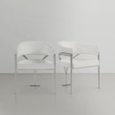 Meridian Madelyn Cream Vegan Leather Dining Chair IMAGE 2