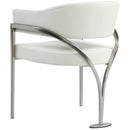 Meridian Madelyn Cream Vegan Leather Dining Chair IMAGE 3