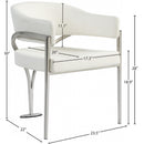 Meridian Madelyn Cream Vegan Leather Dining Chair IMAGE 6