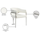  Color_Cream -- Madelyn Cream Velvet Upholstered Dining Chair IMAGE 7