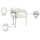 Meridian Madelyn Cream Vegan Leather Dining Chair IMAGE 7