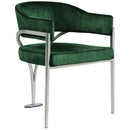  Color_Green -- Madelyn Green Velvet Upholstered Dining Chair IMAGE 1