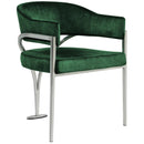 Meridian Madelyn Green Velvet Dining Chair IMAGE 1