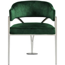 Meridian Madelyn Green Velvet Dining Chair IMAGE 4