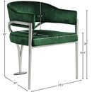  Color_Green -- Madelyn Green Velvet Upholstered Dining Chair IMAGE 6