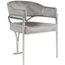  Color_Grey/ Silver -- Madelyn Grey Velvet Upholstered Dining Chair IMAGE 1