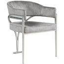 Meridian Madelyn Grey Velvet Dining Chair IMAGE 1