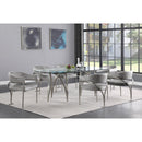 Meridian Madelyn Grey Velvet Dining Chair IMAGE 2