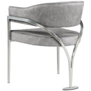  Color_Grey/ Silver -- Madelyn Grey Velvet Upholstered Dining Chair IMAGE 3