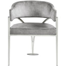 Meridian Madelyn Grey Velvet Dining Chair IMAGE 4