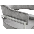 Meridian Madelyn Grey Velvet Dining Chair IMAGE 5