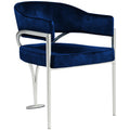  Color_Navy -- Madelyn Navy Velvet Upholstered Dining Chair IMAGE 1