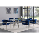  Color_Navy -- Madelyn Navy Velvet Upholstered Dining Chair IMAGE 2