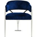  Color_Navy -- Madelyn Navy Velvet Upholstered Dining Chair IMAGE 4