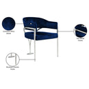  Color_Navy -- Madelyn Navy Velvet Upholstered Dining Chair IMAGE 7