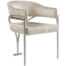 Meridian Madelyn Stone Velvet Dining Chair IMAGE 1