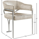 Color_Stone -- Madelyn Stone Velvet Upholstered Dining Chair IMAGE 6