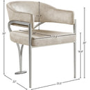 Meridian Madelyn Stone Velvet Dining Chair IMAGE 6