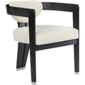  Color_Cream -- Carlyle Cream Vegan Leather Upholstered Dining Chair IMAGE 1