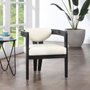  Color_Cream -- Carlyle Cream Vegan Leather Upholstered Dining Chair IMAGE 2
