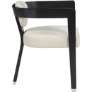  Color_Cream -- Carlyle Cream Vegan Leather Upholstered Dining Chair IMAGE 5