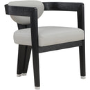  Color_Grey -- Carlyle Grey Vegan Leather Upholstered Dining Chair IMAGE 1