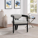  Color_Grey -- Carlyle Grey Vegan Leather Upholstered Dining Chair IMAGE 2