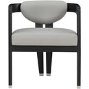  Color_Grey -- Carlyle Grey Vegan Leather Upholstered Dining Chair IMAGE 4