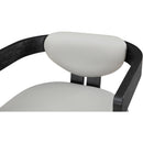  Color_Grey -- Carlyle Grey Vegan Leather Upholstered Dining Chair IMAGE 7