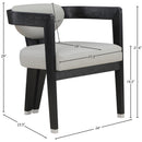 Color_Grey -- Carlyle Grey Vegan Leather Upholstered Dining Chair IMAGE 8