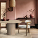  Color_Cream -- Carlyle Cream Vegan Leather Upholstered Dining Chair IMAGE 2