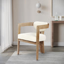  Color_Cream -- Carlyle Cream Vegan Leather Upholstered Dining Chair IMAGE 3