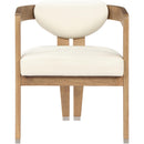  Color_Cream -- Carlyle Cream Vegan Leather Upholstered Dining Chair IMAGE 5