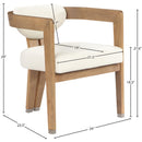  Color_Cream -- Carlyle Cream Vegan Leather Upholstered Dining Chair IMAGE 9