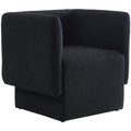Meridian Vera Stationary Fabric Accent Chair 575Black IMAGE 1