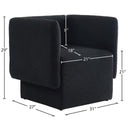  Manufacturer Color_Black -- Meridian Vera Stationary Fabric Accent Chair IMAGE 6